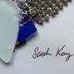 Blue heart mosaic.