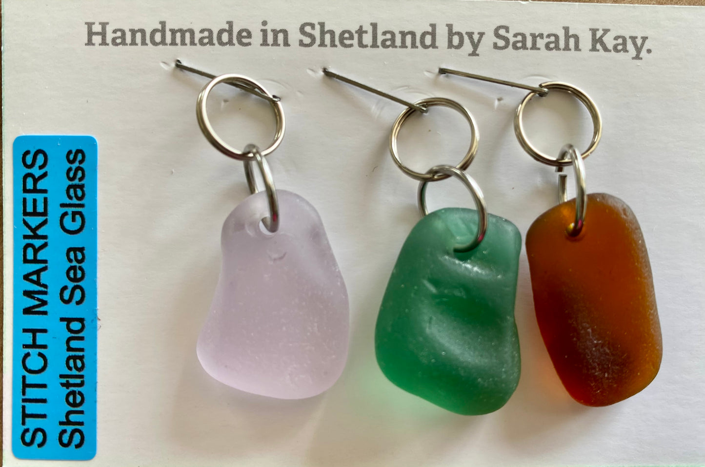 Sea Glass Stitch Markers