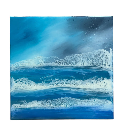 Midnight Surf Resin Artwork | Square