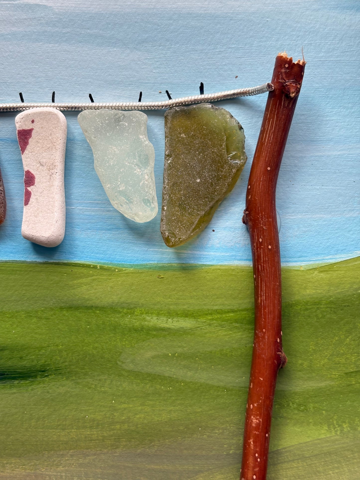 Sea glass washing line.