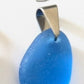Blue sea glass pendants