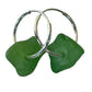 Seaglass hoop earrings.