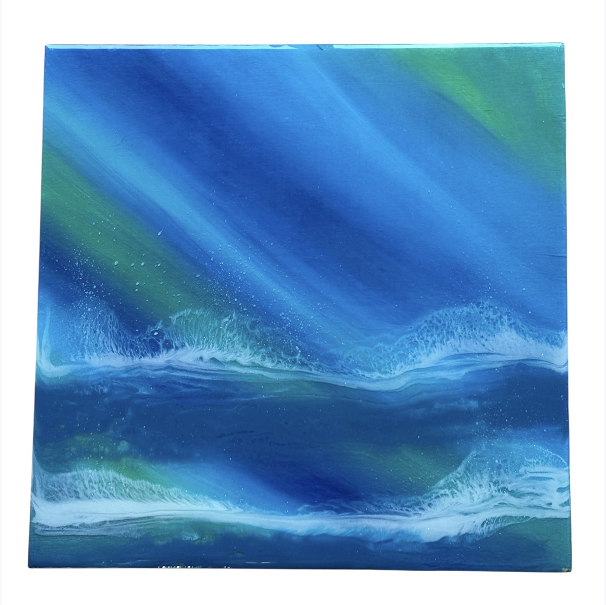 Aurora reflections seascape | Square 30cm