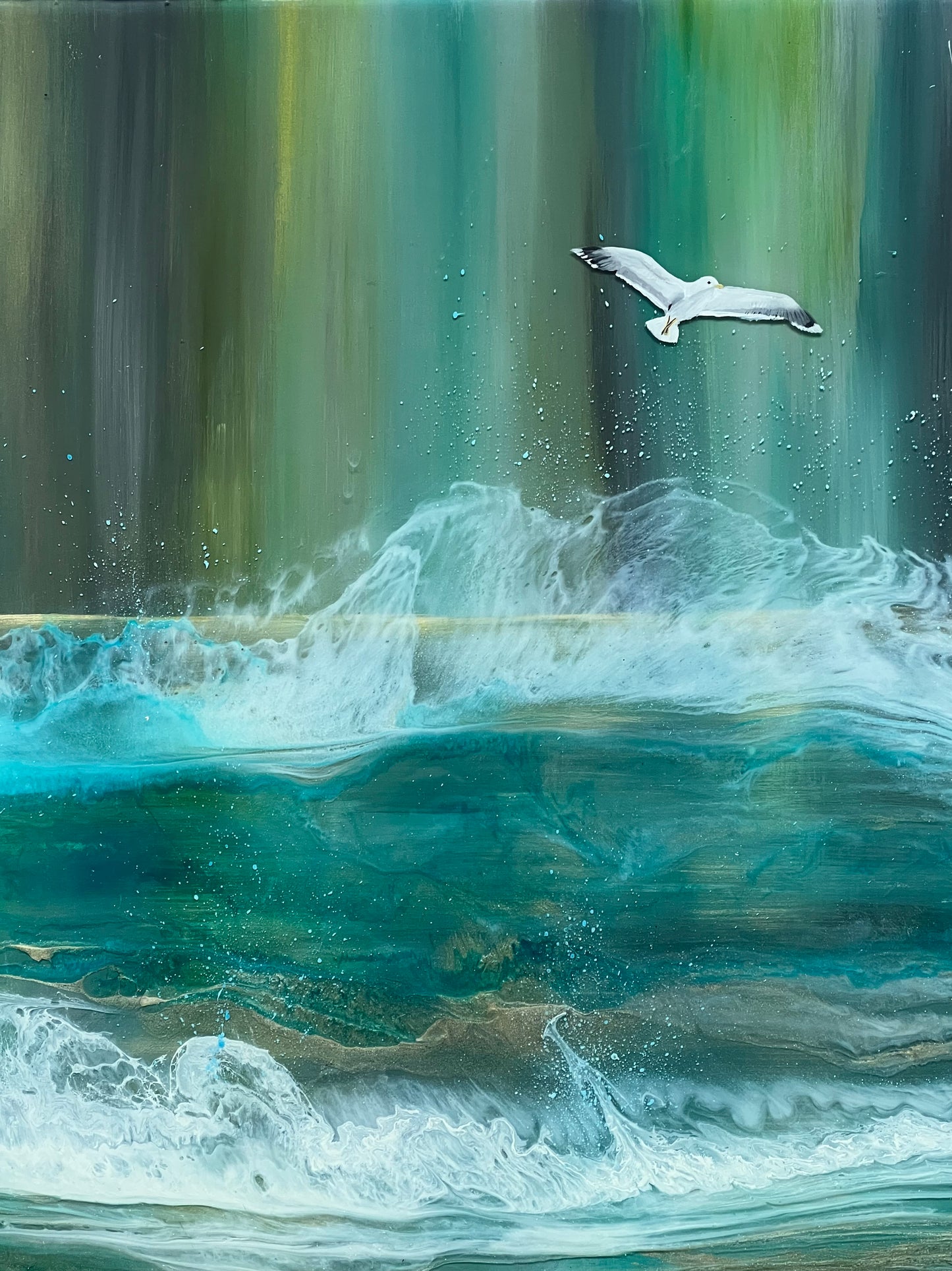 Spectacular Shetland Aurora Seascape.