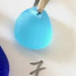 Blue sea glass pendants