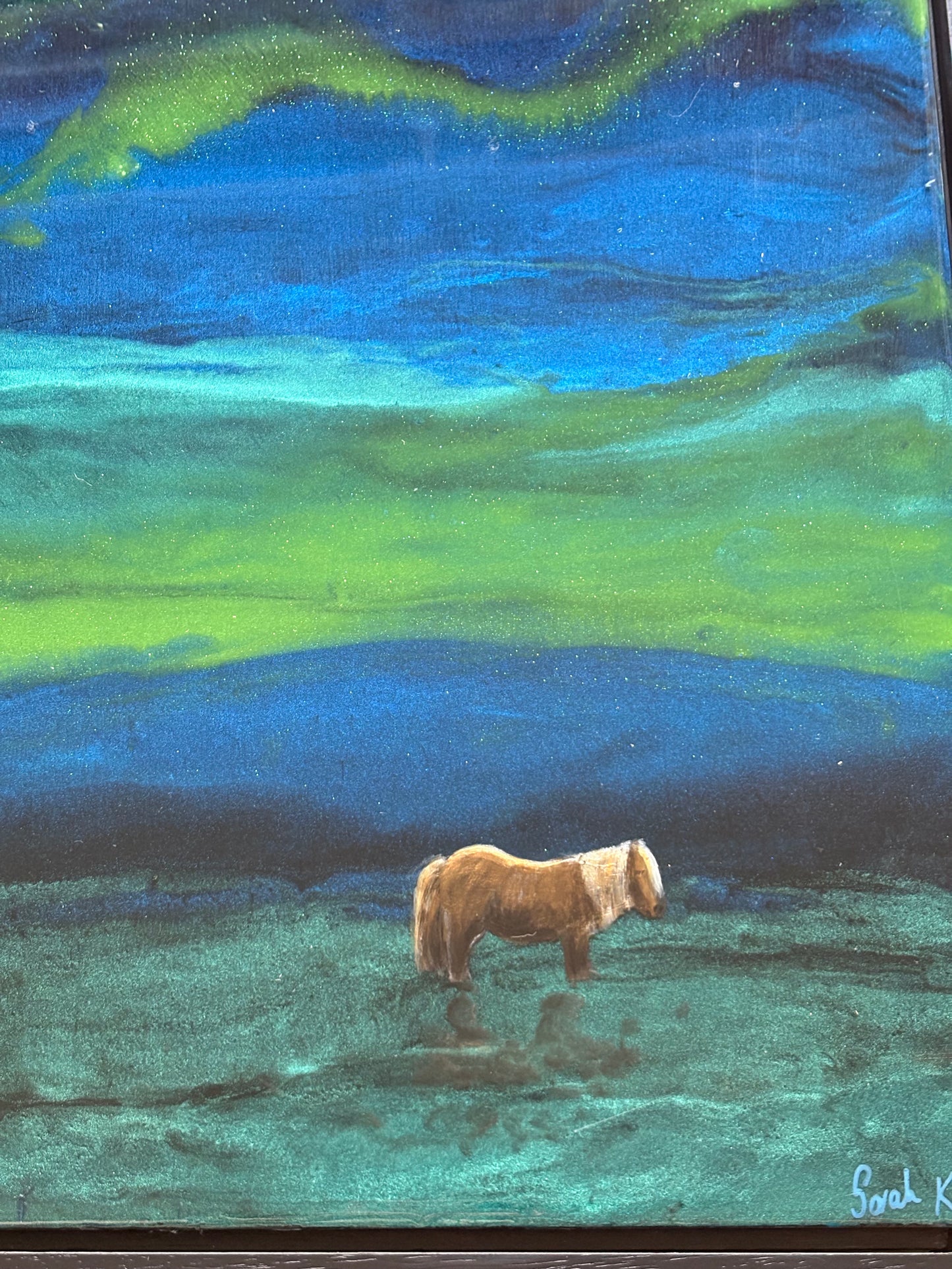 Aurora Watchers, Shetland pony art.