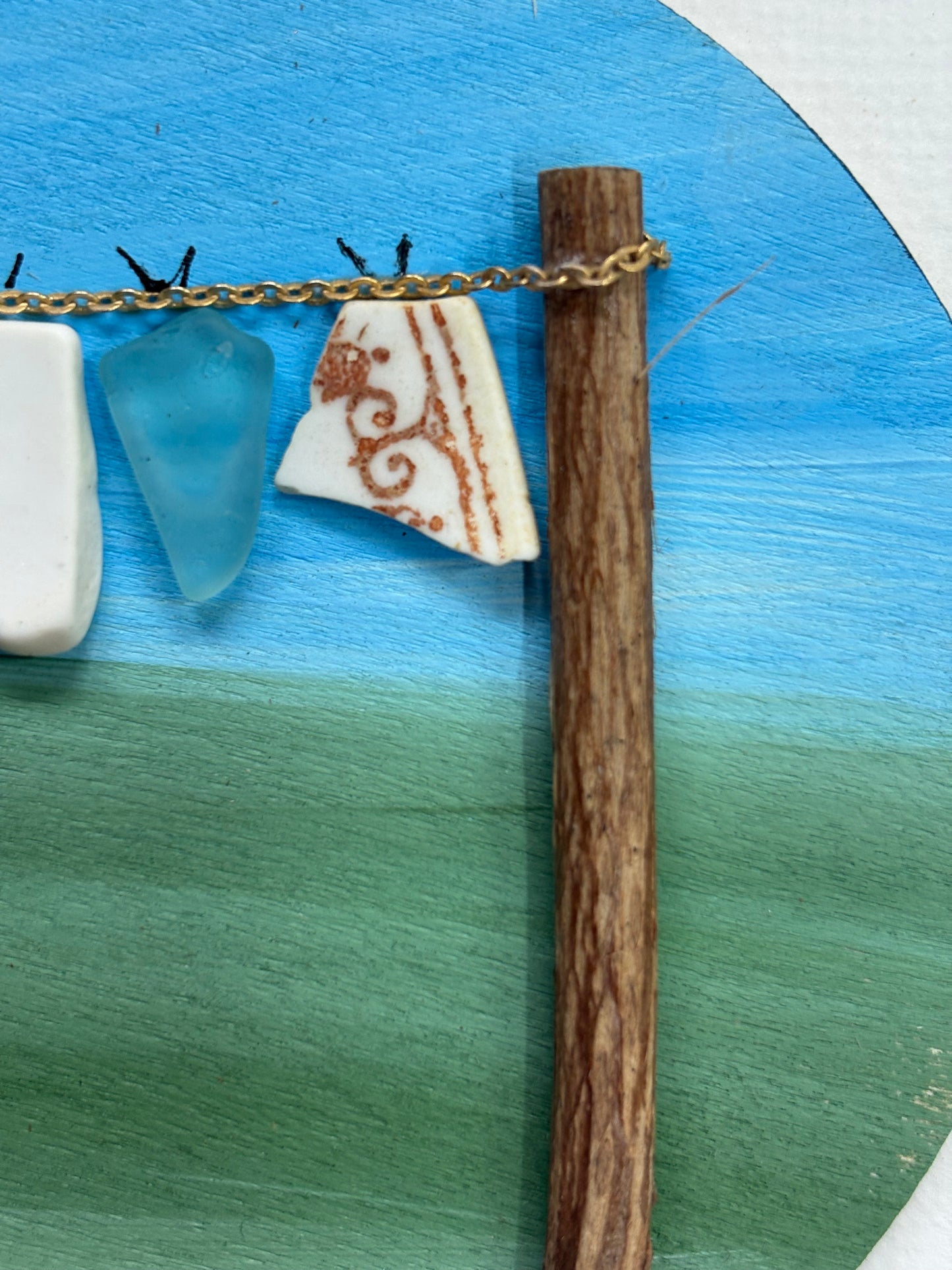 Mini washing line art | round