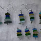 Seaglass stack earrings.