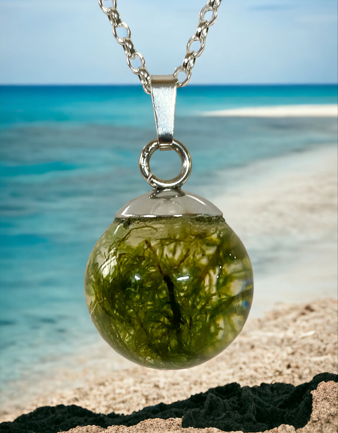 Shetland Seaweed Pendant | Green