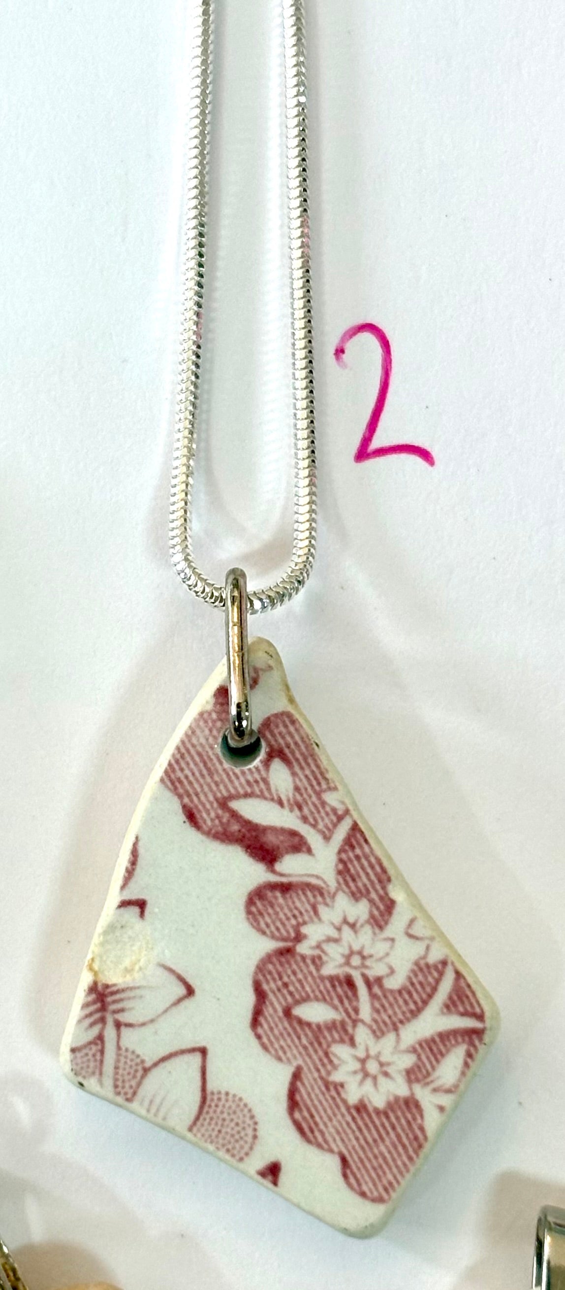 Sea Pottery Pink Pendants