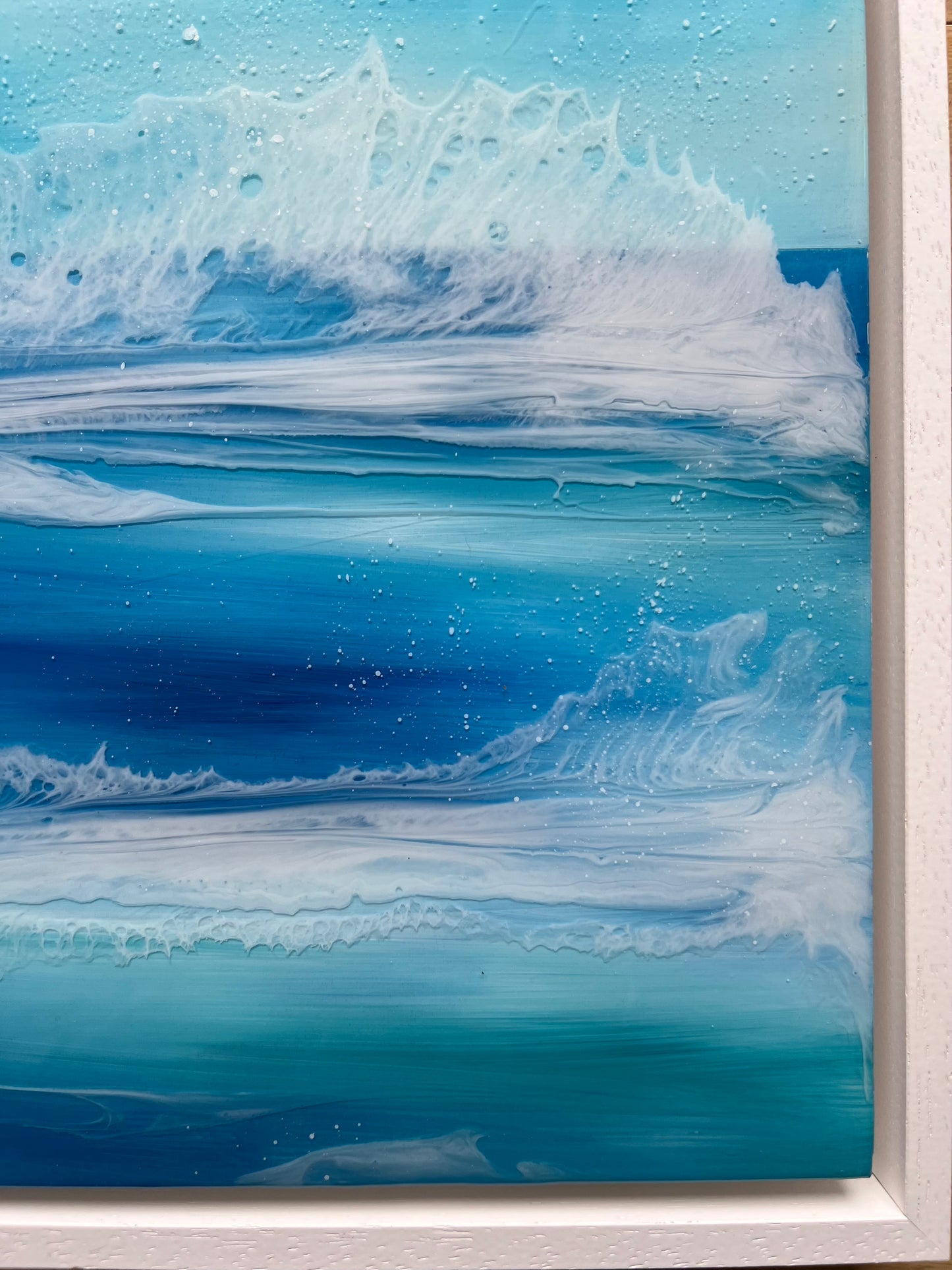 Summer blue Resin Art Seas | square