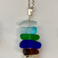 Seaglass stack pendants.