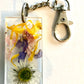 Shetland Grown Real Flower Resin Keyring