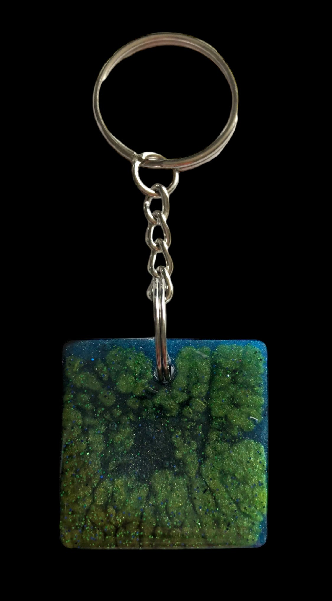 Aurora Borealis Glow In The Dark Resin Keyring