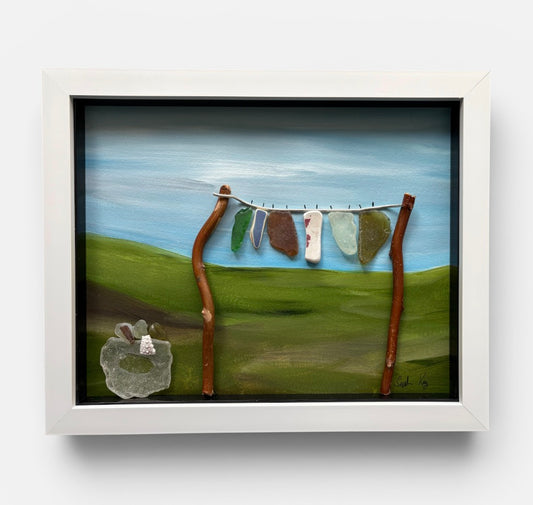 Sea glass washing line.