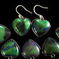 Aurora Borealis Love Heart Resin Earrings