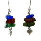 Seaglass stack earrings.
