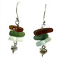 Seaglass stack earrings.