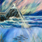 Muckle Flugga Lighthouse, Shetland Acrylic & Resin Artwork | Rectangle