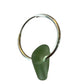 Seaglass hoop earrings.