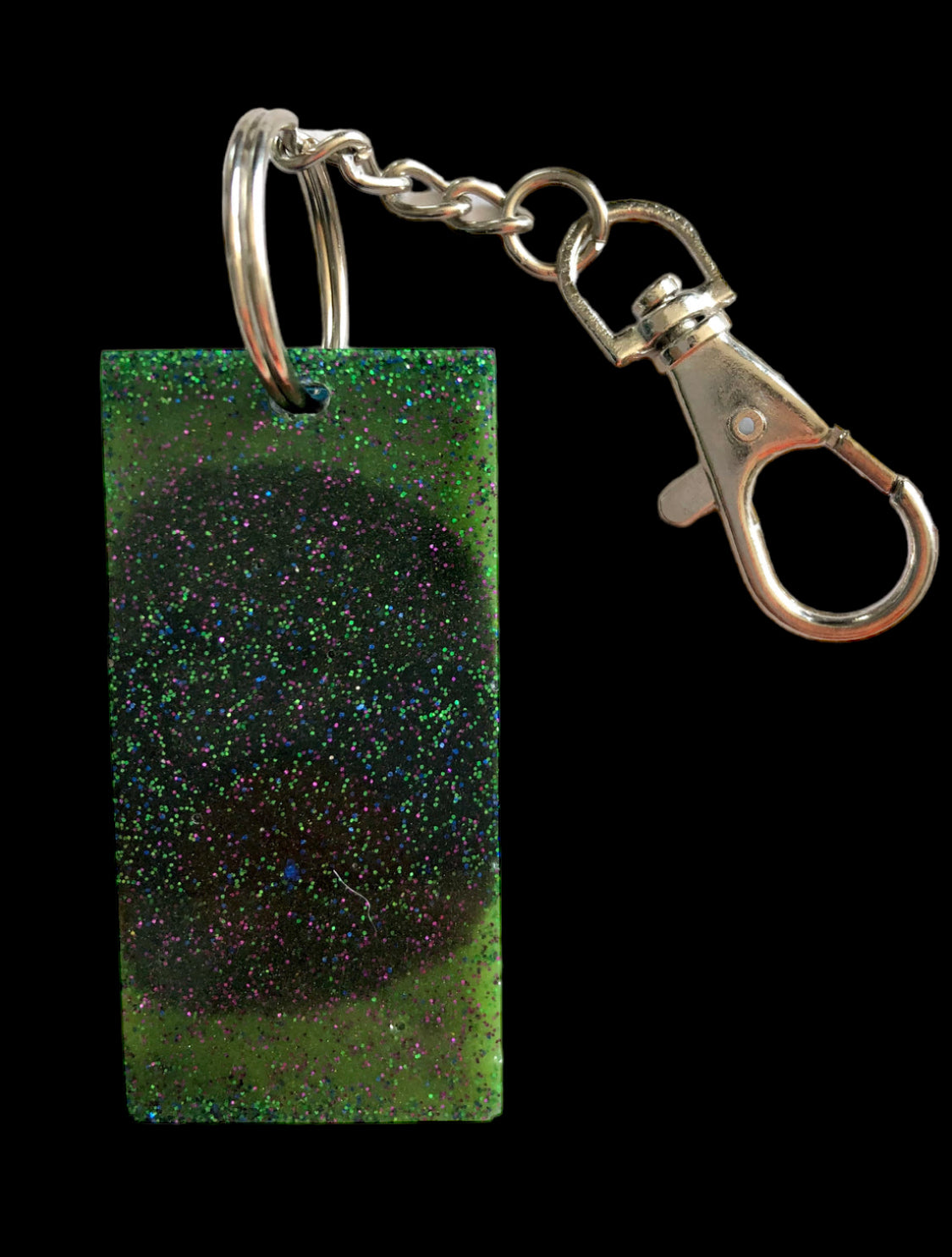 Aurora Borealis Glow In The Dark Resin Keyring