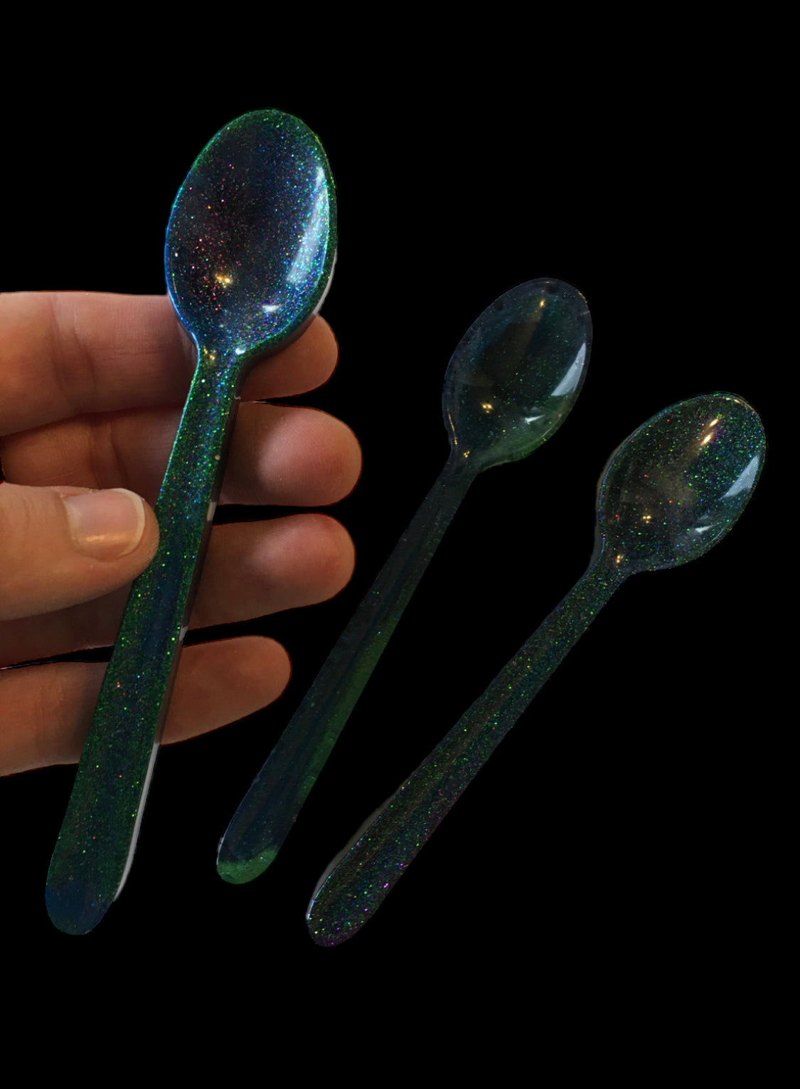 Aurora Borealis Resin Spoon