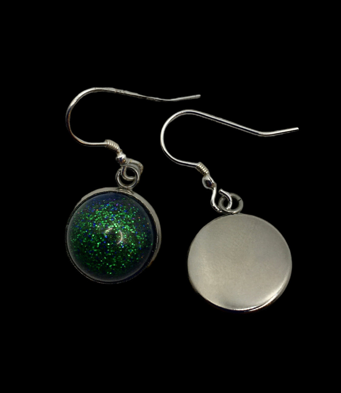 Aurora Borealis Dangly Resin Earrings