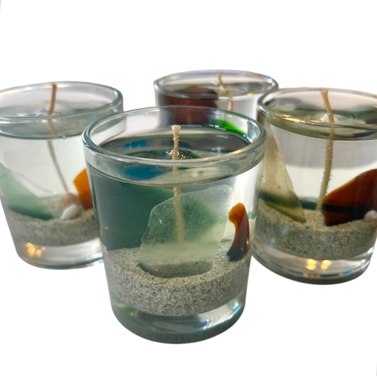 Sea glass Gel Candle