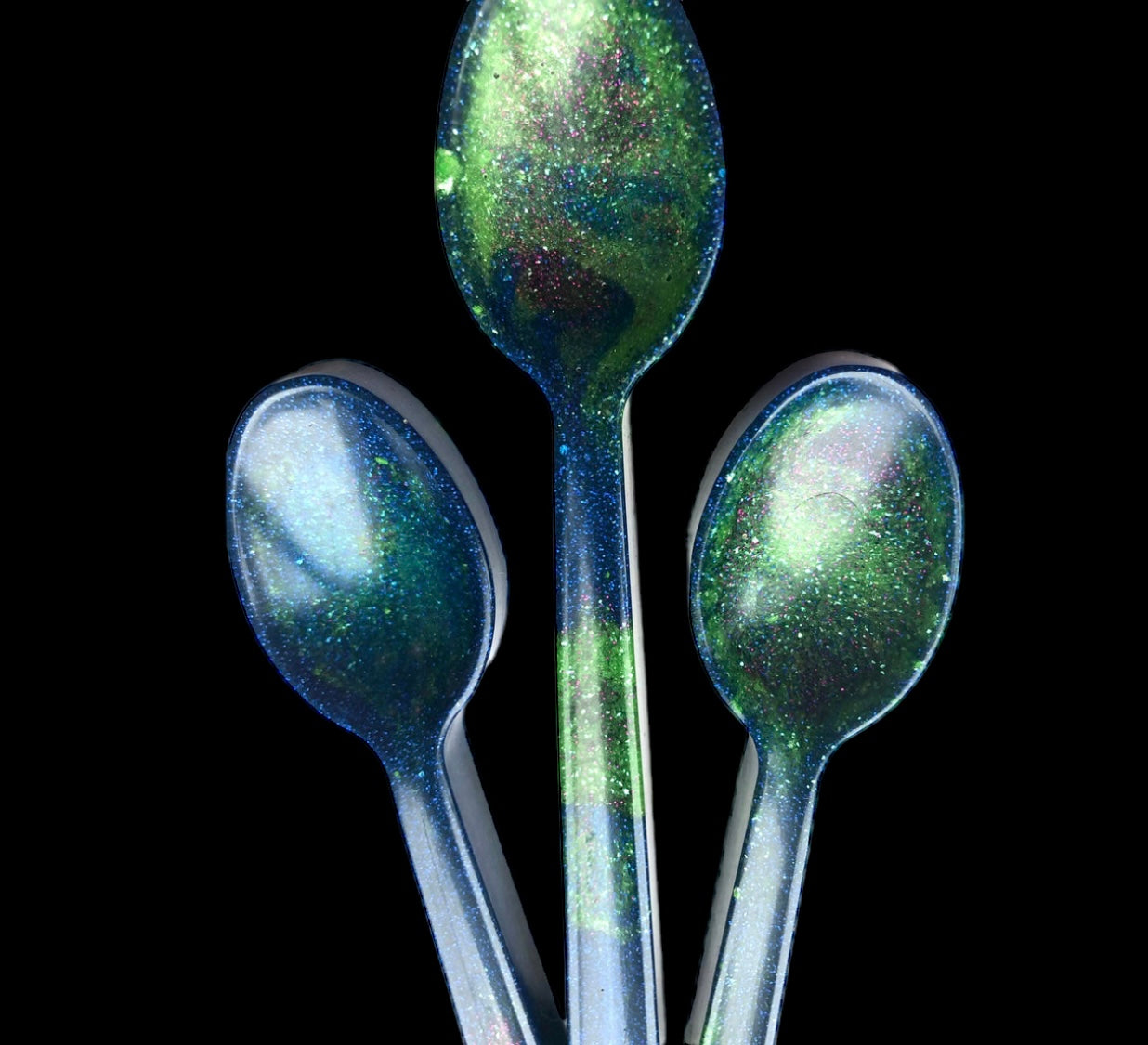 Aurora Borealis Resin Spoon