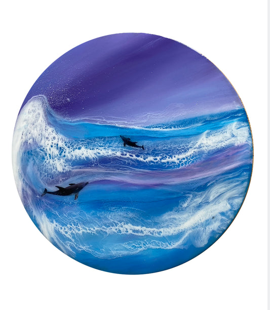 Resin Art Orca Collection | Circle 40 cms