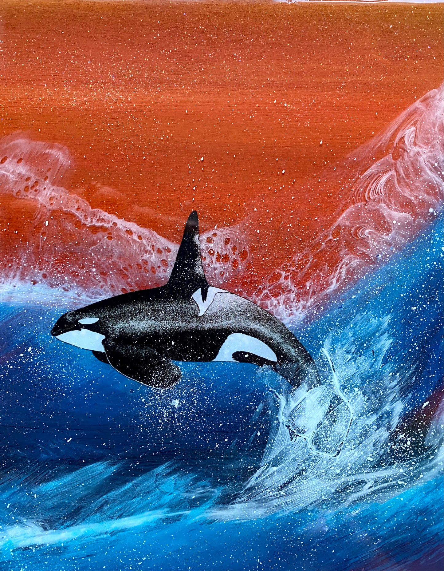 Resin Art Orca Collection | rectangle