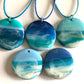 Beach Original Glossy Seascape Resin Pendants