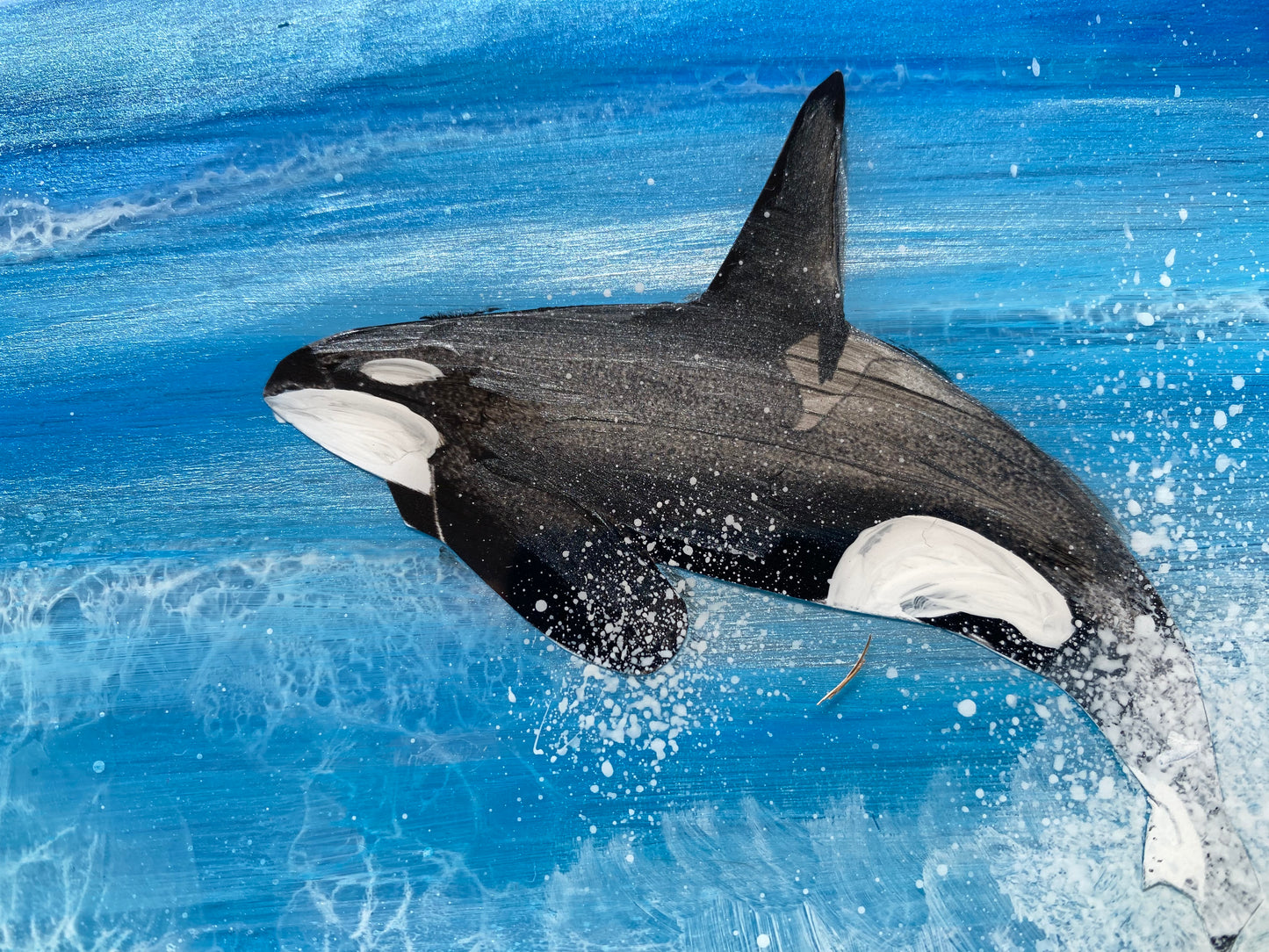 Resin Art Orca Collection | square 25 cms