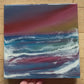 Winter Sunset Resin Artwork | Square 25cm