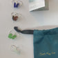 Seaglass hoop earrings.