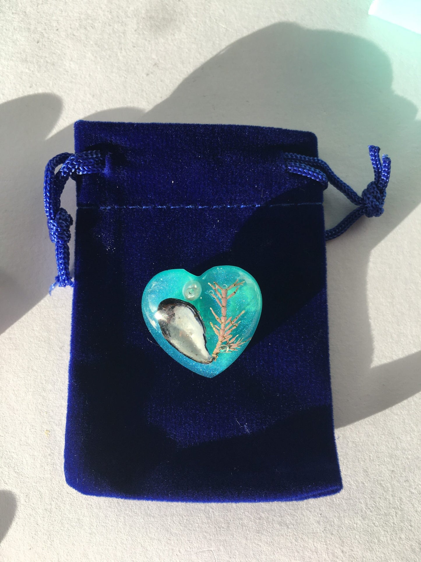 sea blue brooch