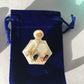 Beach Treasure Brooch Small White Shimmer