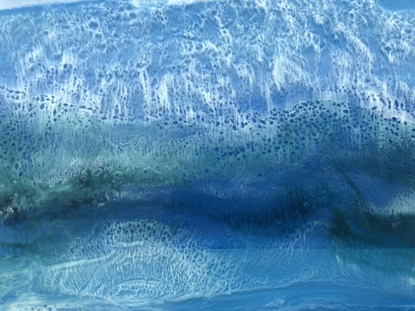 Intricate Wave Resin Artwork | Square