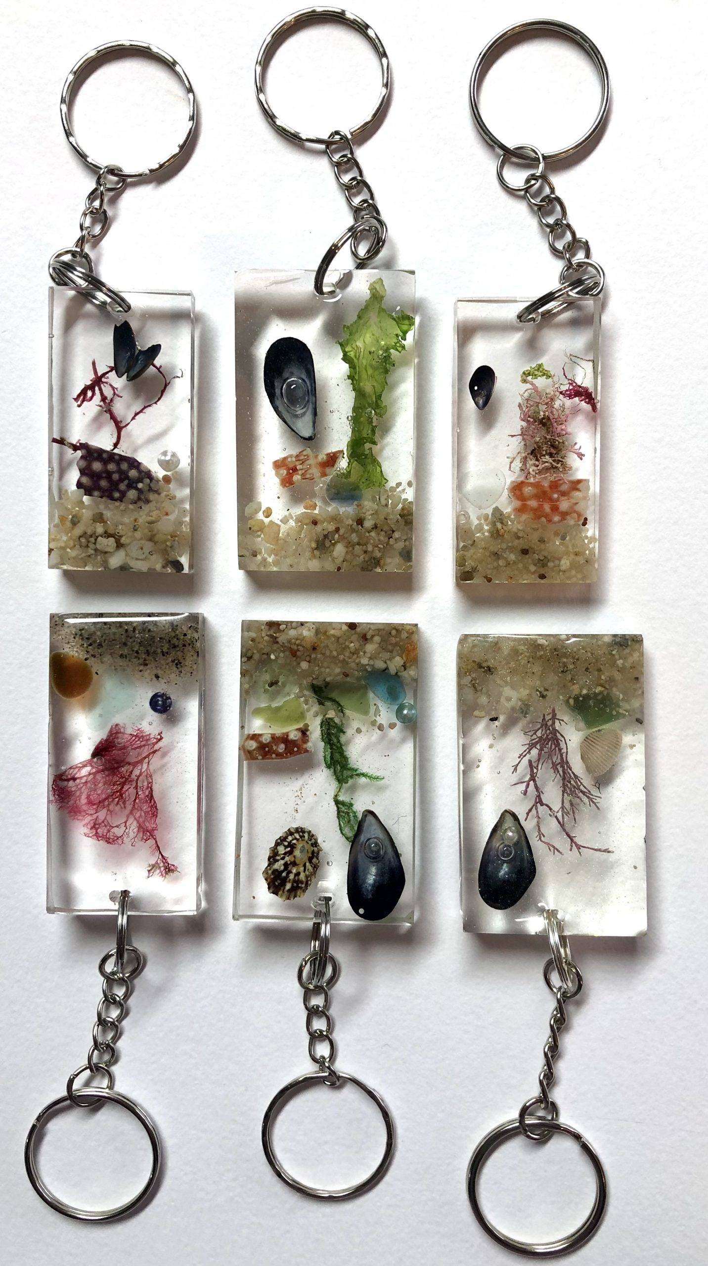 Shetland Beach Treasure Keyring | Rectangle