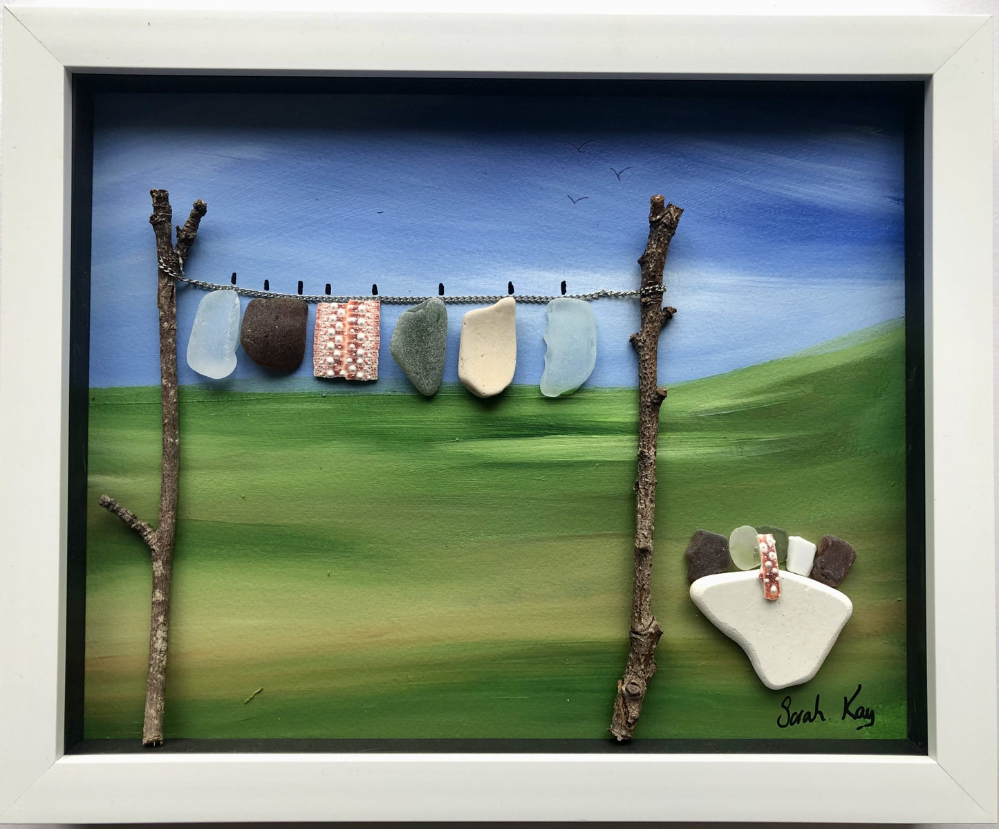 Shetland Sea Glass Washing Line Artwork | No. 205