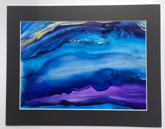 Sea Swimming Alcohol Ink Painting