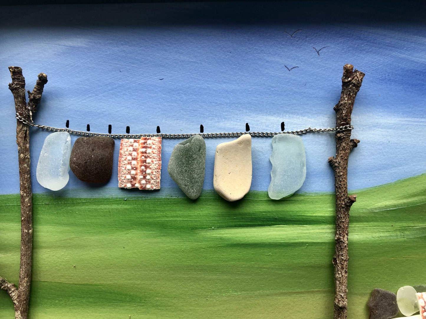 Shetland Sea Glass Washing Line Artwork | No. 205