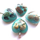 Sea blue beach treasure pendants.