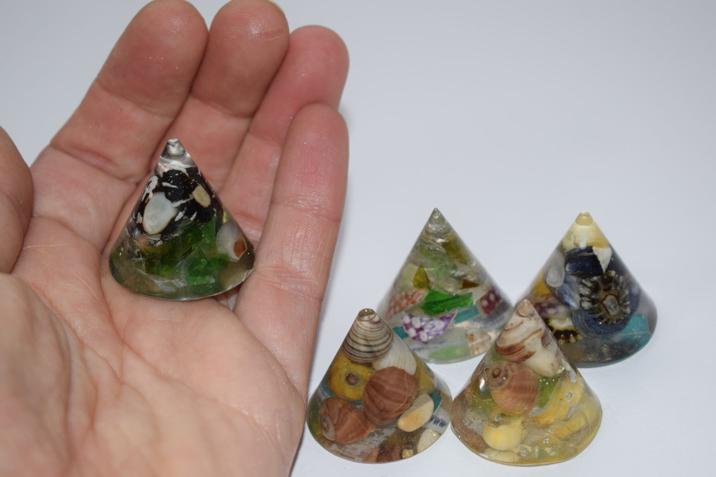 Beach Treasure Resin Cones | Various Sizes