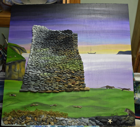 The Mousa Broch, Shetland Print