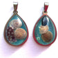 Sea blue beach treasure pendants.