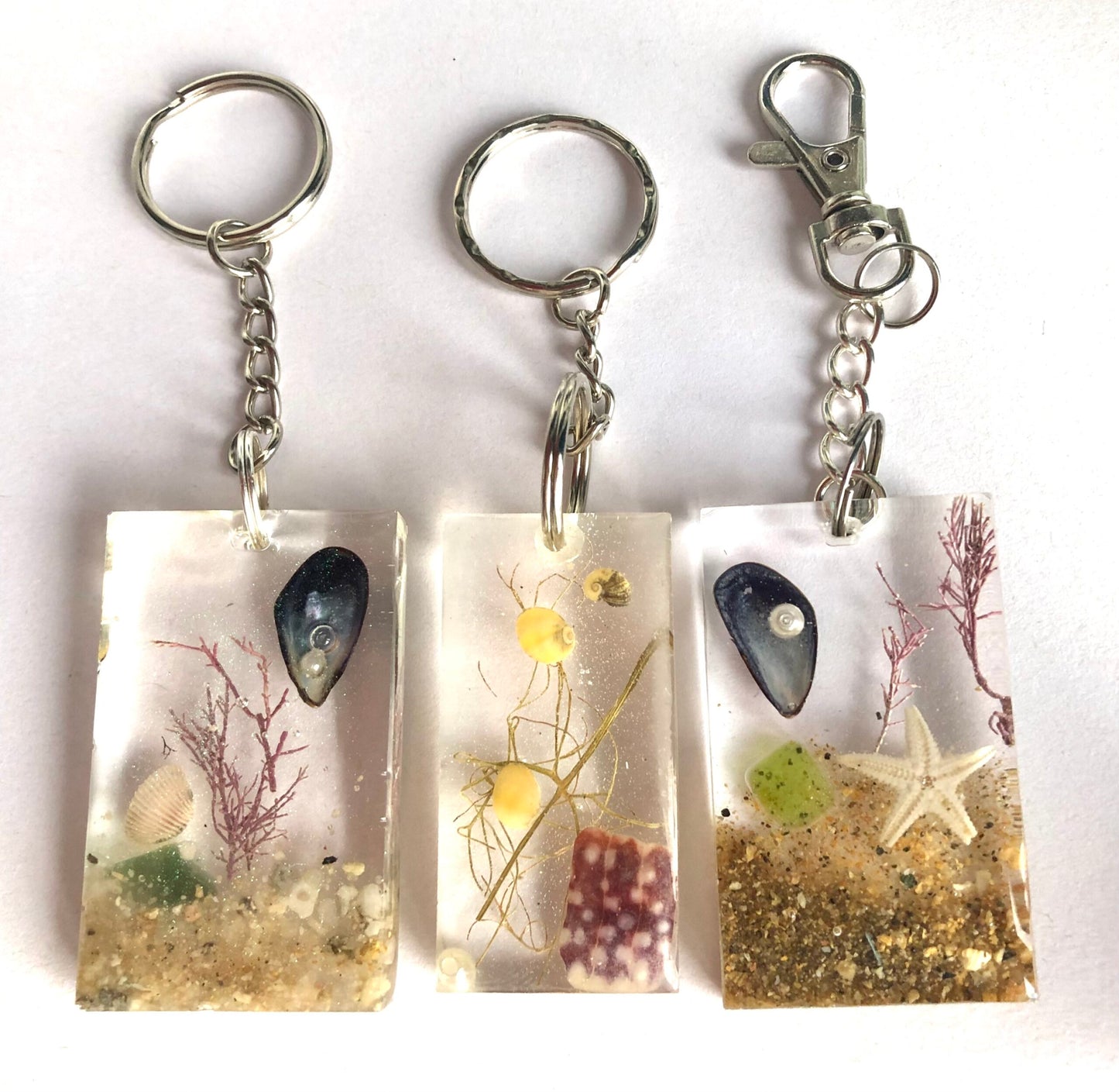 Shetland Beach Treasure Keyring | Rectangle