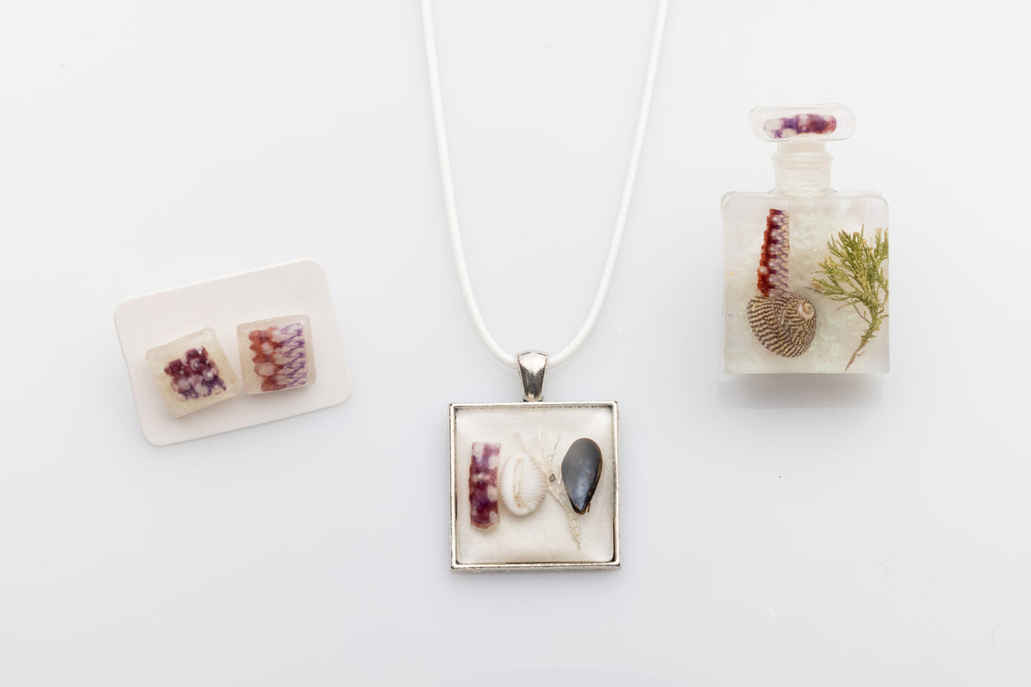 Beachcombers Bliss Resin Jewellery Set | Shimmering White